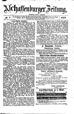 Aschaffenburger Zeitung Samstag 5. Januar 1878