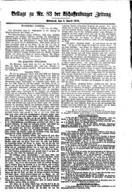 Aschaffenburger Zeitung Mittwoch 3. April 1878