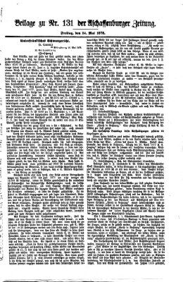 Aschaffenburger Zeitung Freitag 24. Mai 1878