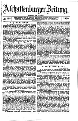 Aschaffenburger Zeitung Samstag 25. Mai 1878