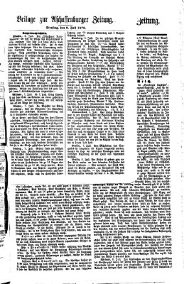 Aschaffenburger Zeitung Dienstag 9. Juli 1878
