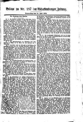Aschaffenburger Zeitung Donnerstag 25. Juli 1878