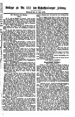 Aschaffenburger Zeitung Mittwoch 31. Juli 1878