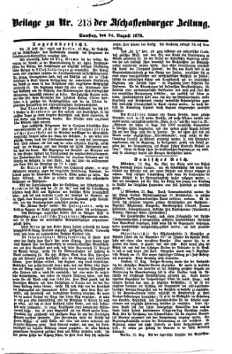 Aschaffenburger Zeitung Samstag 24. August 1878