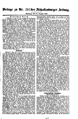 Aschaffenburger Zeitung Mittwoch 28. August 1878