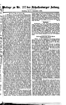 Aschaffenburger Zeitung Samstag 21. September 1878