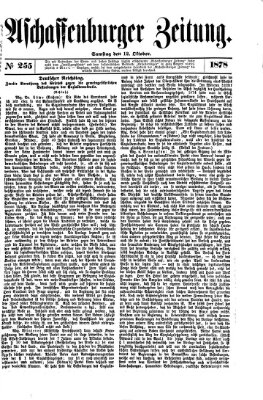 Aschaffenburger Zeitung Samstag 12. Oktober 1878
