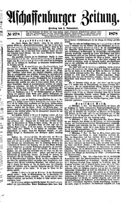 Aschaffenburger Zeitung Freitag 8. November 1878