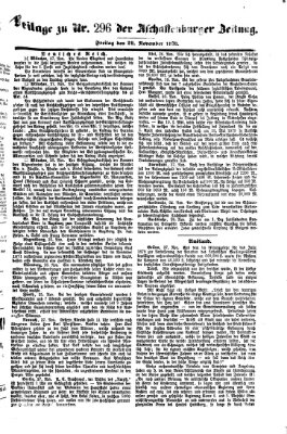 Aschaffenburger Zeitung Freitag 29. November 1878