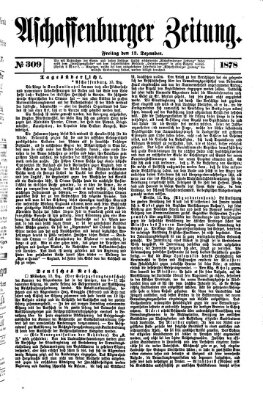 Aschaffenburger Zeitung Freitag 13. Dezember 1878