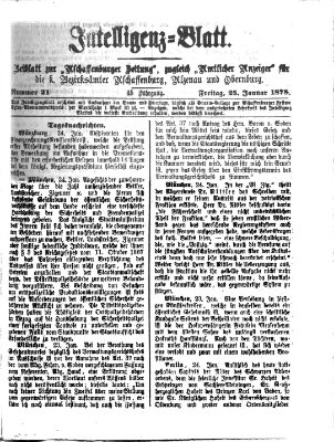 Aschaffenburger Zeitung Freitag 25. Januar 1878