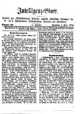 Aschaffenburger Zeitung Samstag 1. Juni 1878