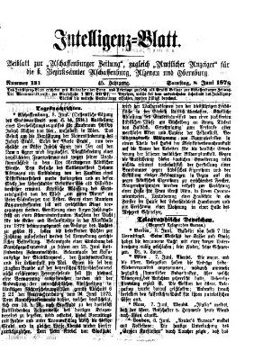 Aschaffenburger Zeitung Samstag 8. Juni 1878
