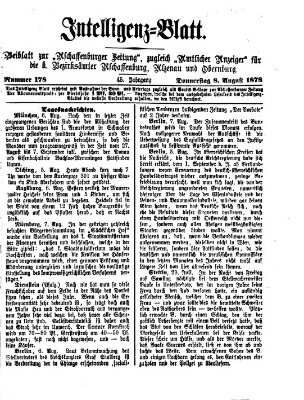 Aschaffenburger Zeitung Donnerstag 8. August 1878