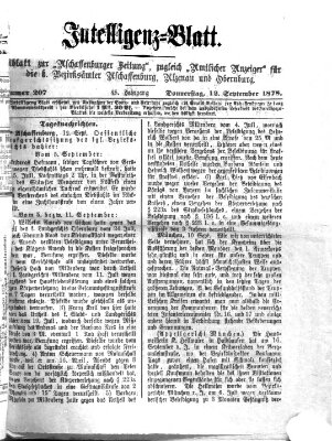 Aschaffenburger Zeitung Donnerstag 12. September 1878