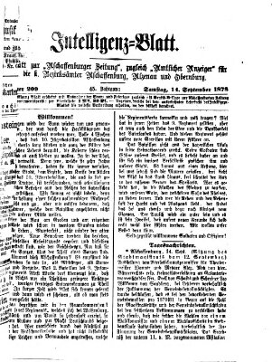 Aschaffenburger Zeitung Samstag 14. September 1878