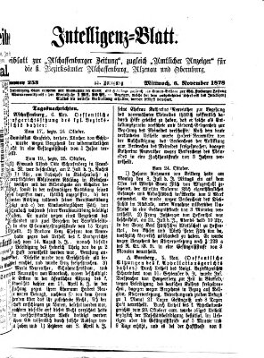 Aschaffenburger Zeitung Mittwoch 6. November 1878