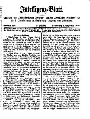 Aschaffenburger Zeitung Donnerstag 5. Dezember 1878