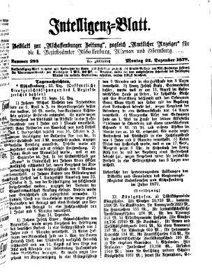 Aschaffenburger Zeitung Montag 23. Dezember 1878