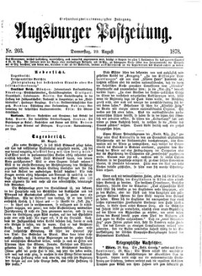 Augsburger Postzeitung Donnerstag 29. August 1878