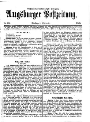 Augsburger Postzeitung Dienstag 3. September 1878