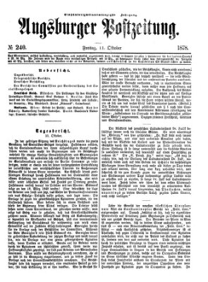 Augsburger Postzeitung Freitag 11. Oktober 1878