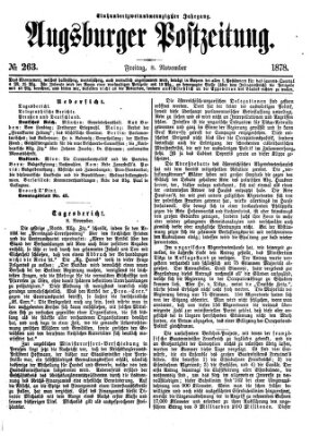 Augsburger Postzeitung Freitag 8. November 1878