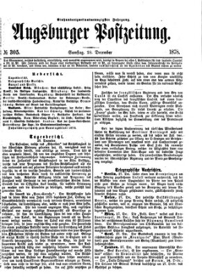Augsburger Postzeitung Samstag 28. Dezember 1878