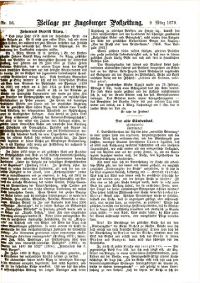 Augsburger Postzeitung Samstag 9. März 1878