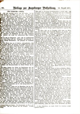 Augsburger Postzeitung Samstag 10. August 1878