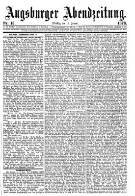 Augsburger Abendzeitung Dienstag 15. Januar 1878