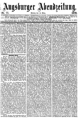 Augsburger Abendzeitung Montag 18. März 1878