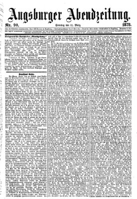 Augsburger Abendzeitung Sonntag 31. März 1878