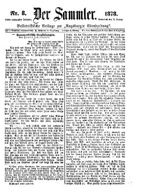 Der Sammler (Augsburger Abendzeitung) Samstag 19. Januar 1878