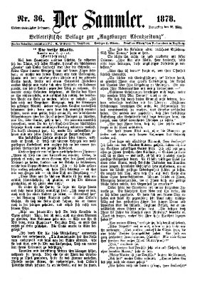 Der Sammler (Augsburger Abendzeitung) Donnerstag 28. März 1878