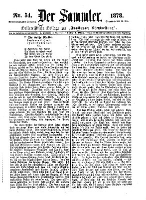 Der Sammler (Augsburger Abendzeitung) Samstag 11. Mai 1878