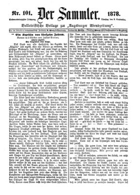Der Sammler (Augsburger Abendzeitung) Dienstag 3. September 1878
