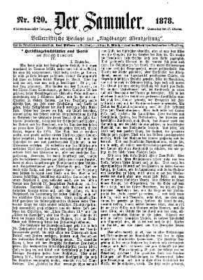 Der Sammler (Augsburger Abendzeitung) Donnerstag 17. Oktober 1878
