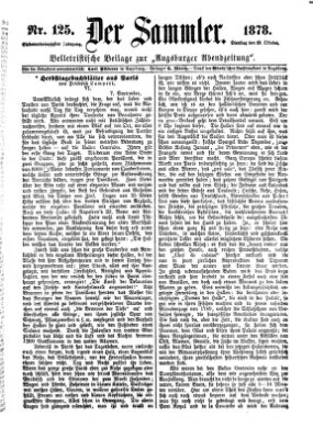 Der Sammler (Augsburger Abendzeitung) Dienstag 29. Oktober 1878