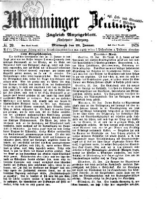 Memminger Zeitung Mittwoch 23. Januar 1878