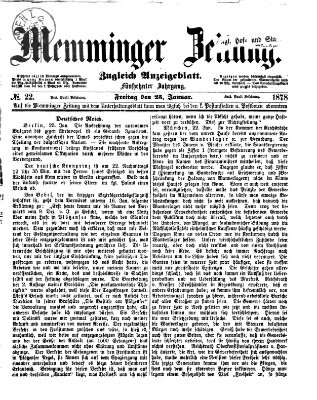 Memminger Zeitung Freitag 25. Januar 1878