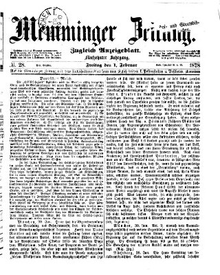 Memminger Zeitung Freitag 1. Februar 1878