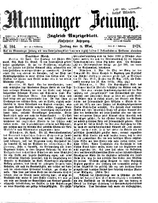 Memminger Zeitung Freitag 3. Mai 1878
