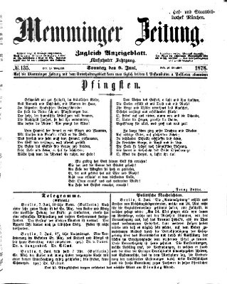 Memminger Zeitung Sonntag 9. Juni 1878