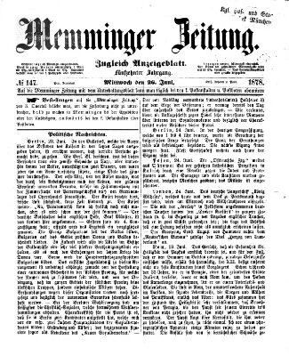 Memminger Zeitung Mittwoch 26. Juni 1878
