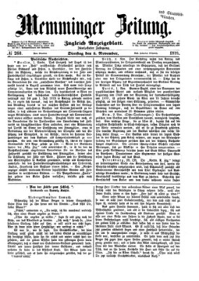 Memminger Zeitung Dienstag 5. November 1878