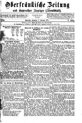 Oberfränkische Zeitung und Bayreuther Anzeiger (Bayreuther Anzeiger) Samstag 9. Februar 1878