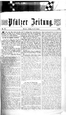 Pfälzer Zeitung Freitag 25. Januar 1878