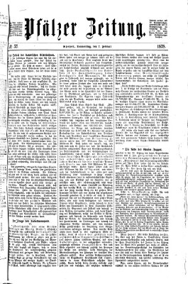 Pfälzer Zeitung Donnerstag 7. Februar 1878