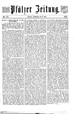 Pfälzer Zeitung Donnerstag 27. Juni 1878